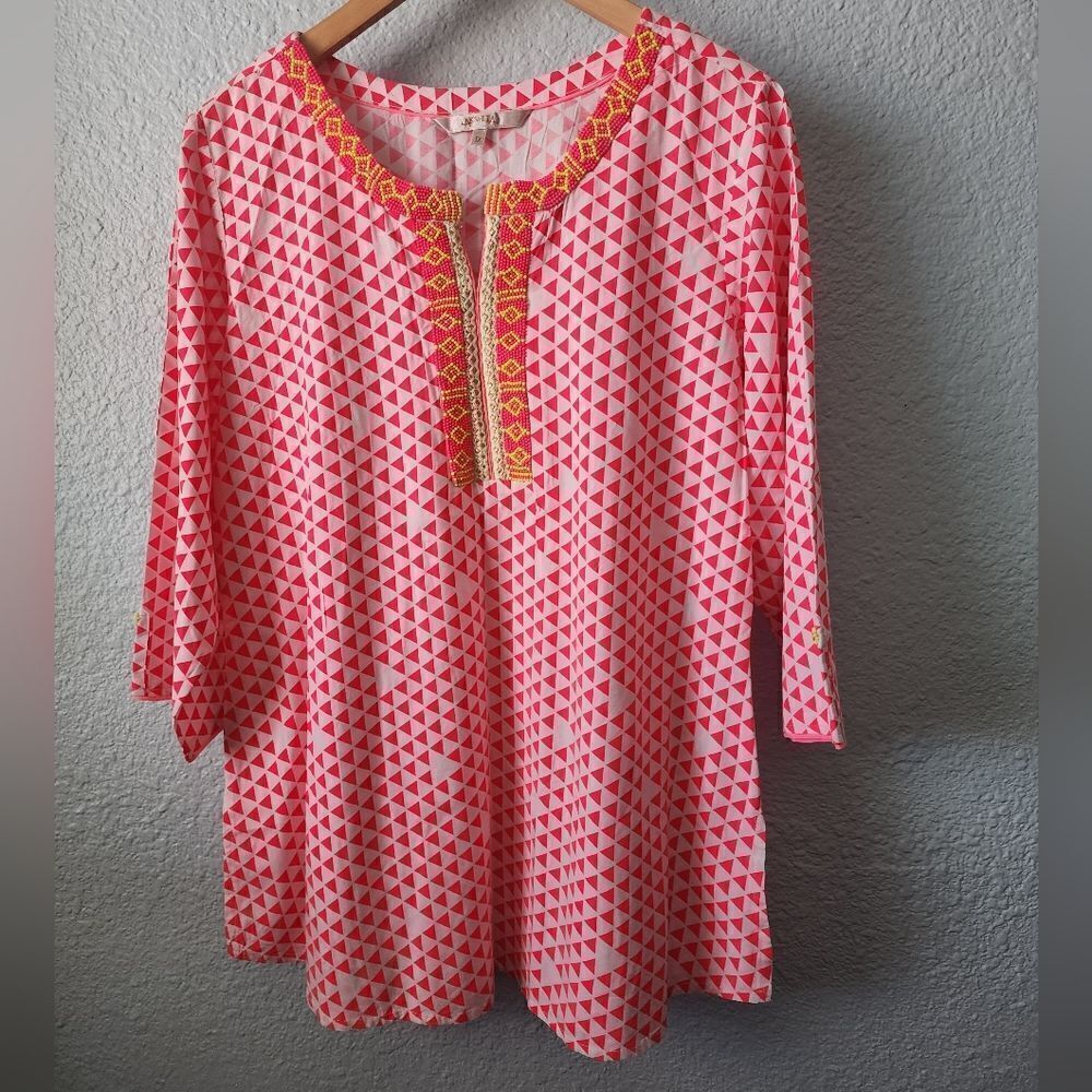 Lakshita blouse embellish beads tunic bohemian blouse